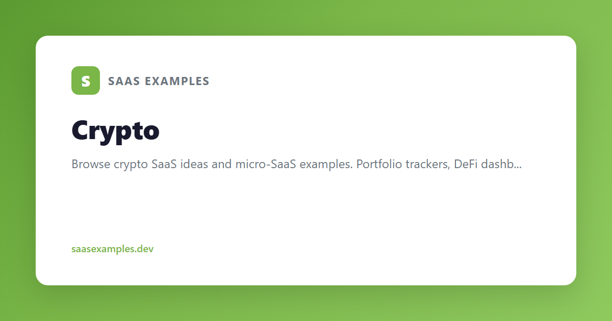 Best Crypto Micro-SaaS Ideas & Examples (2026)