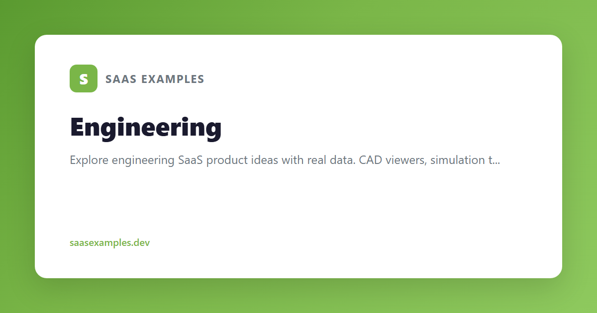 Engineering 2 Examples Best Engineering Micro-SaaS Ideas & Examples (2026)