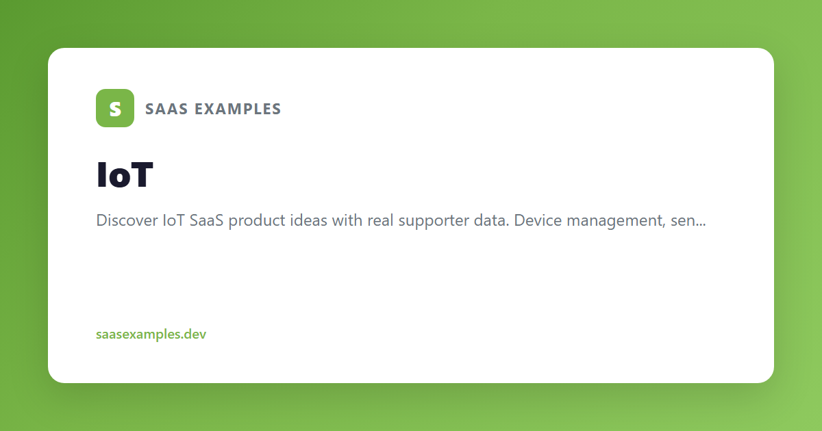 Best IoT Micro-SaaS Ideas & Examples (2026)