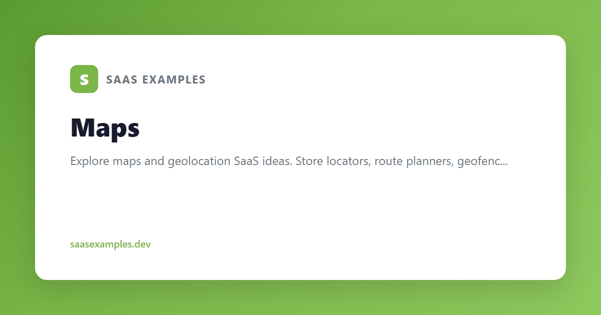 Best Maps Micro-SaaS Ideas & Examples (2026)