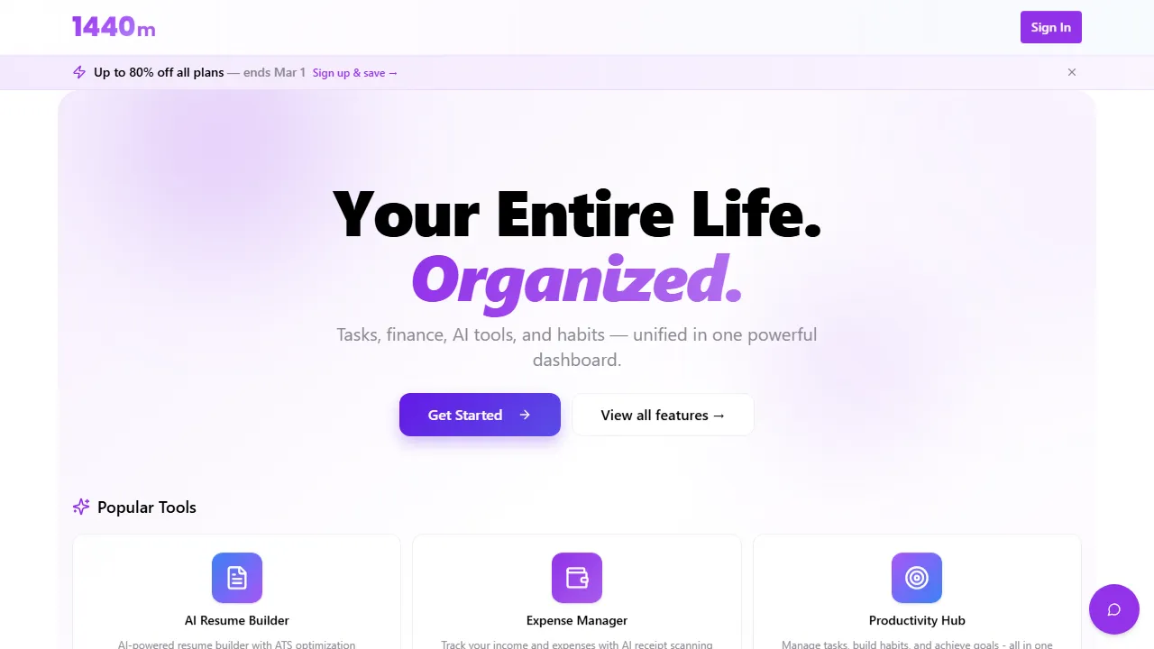 1440m.tech - AI Productivity Suite Like WPS Office Software screenshot