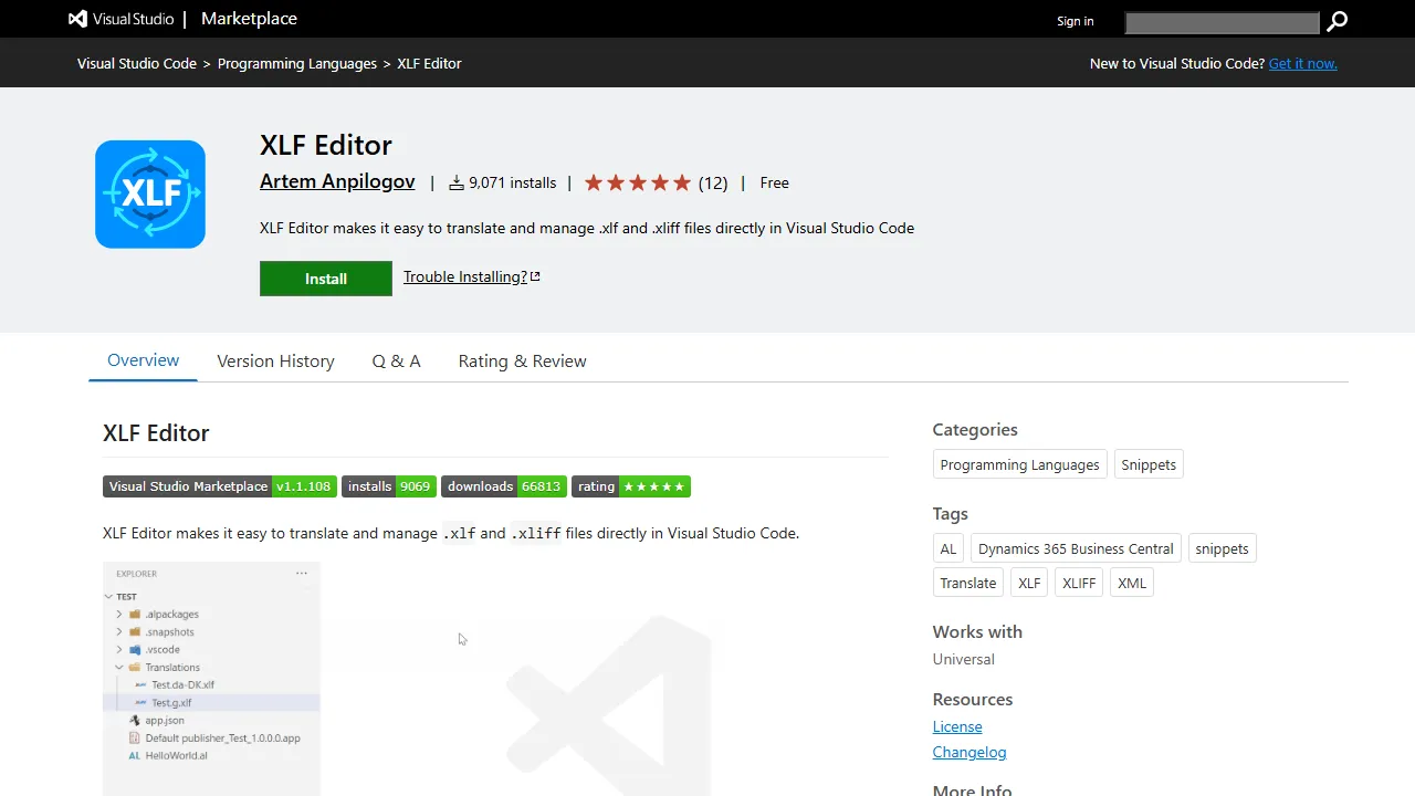 XLF Editor - Online XLF File Editor screenshot