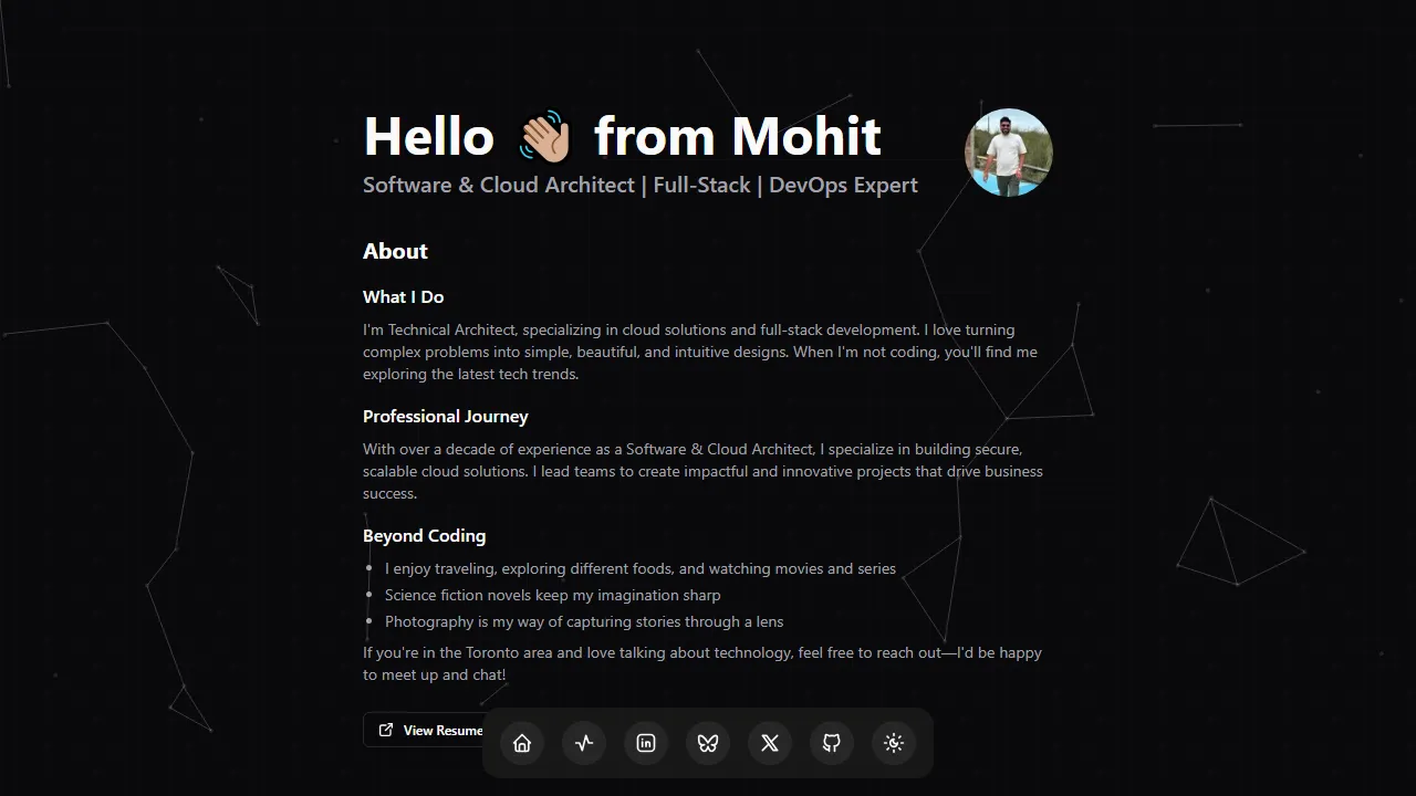aboutmohit.com - Simple Link Management Tool Online screenshot