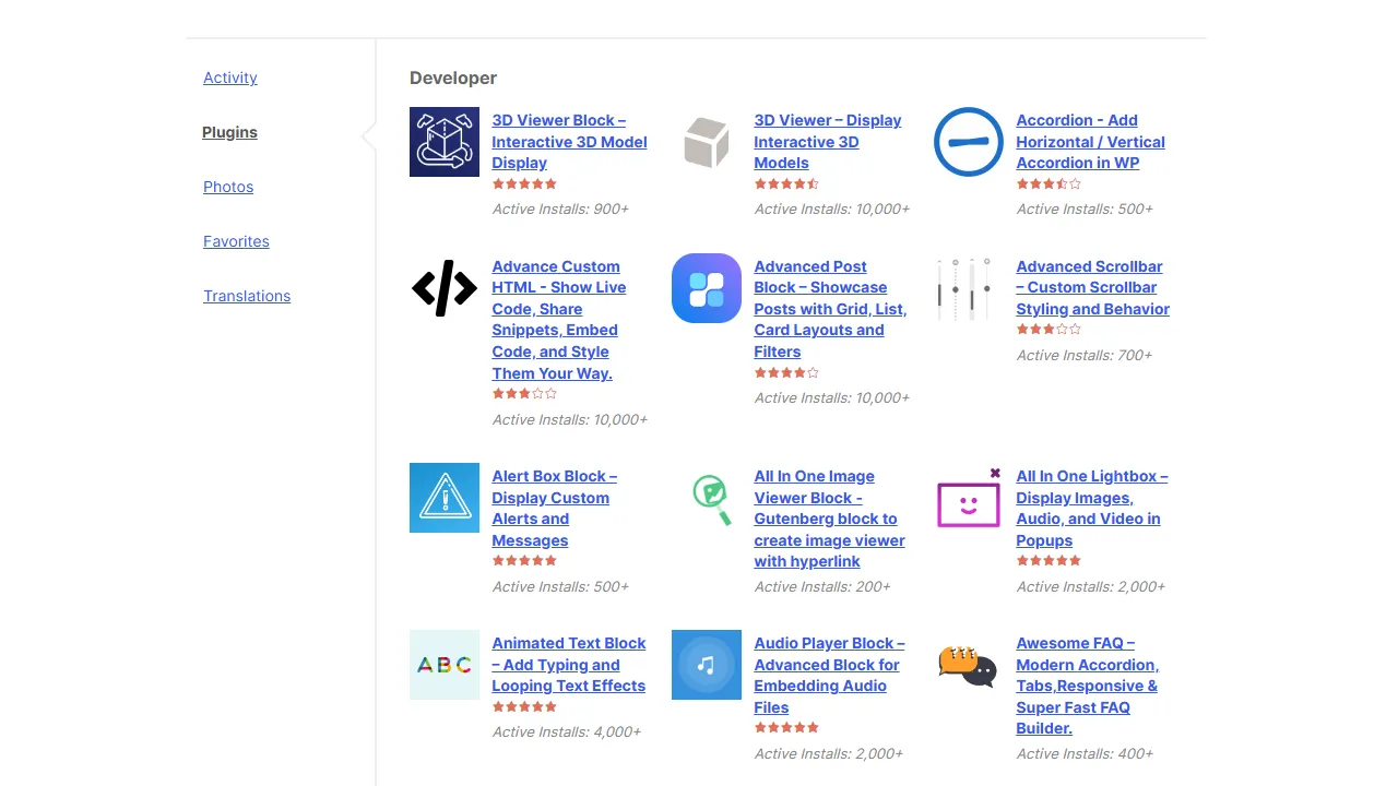 Abu Hayat - WordPress Plugins For Your Website screenshot