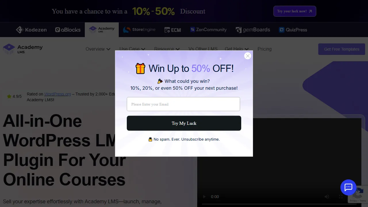 academylms.net - WordPress LMS Plugin for eLearning screenshot