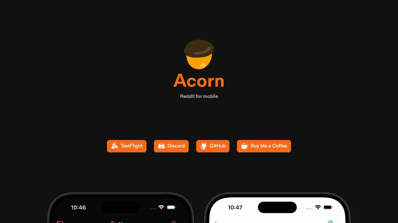 acorn.blue - Faster Customizable Reddit Client Alternative screenshot