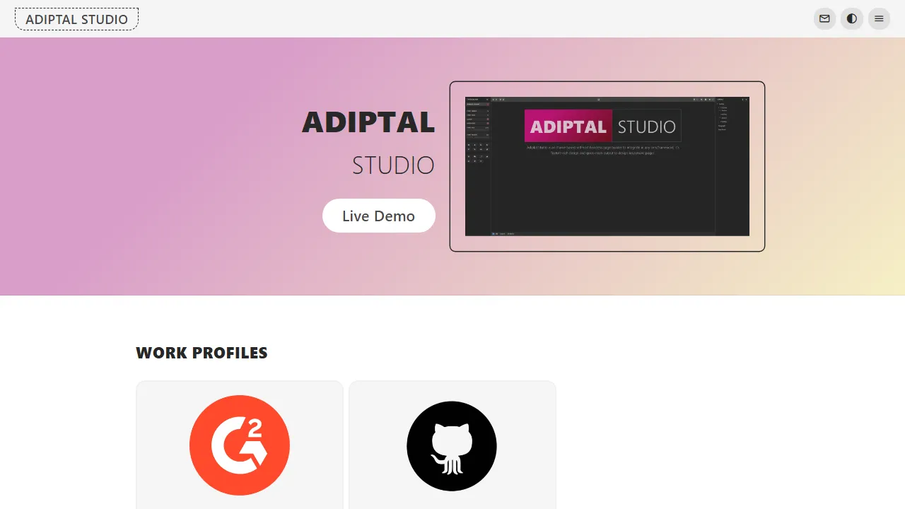 adiptal.com - Build Chrome Extension and React Plugin screenshot