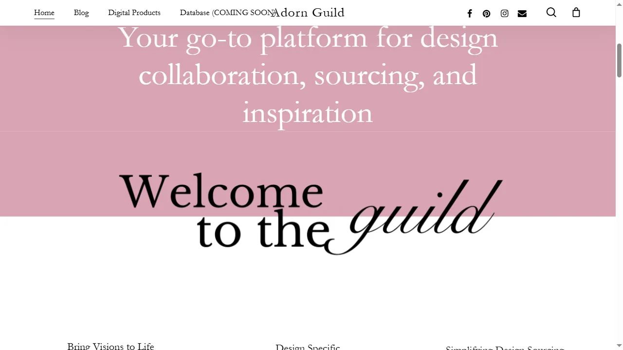 adornguild.com - Sourcing Platform for Designers and Professionals screenshot