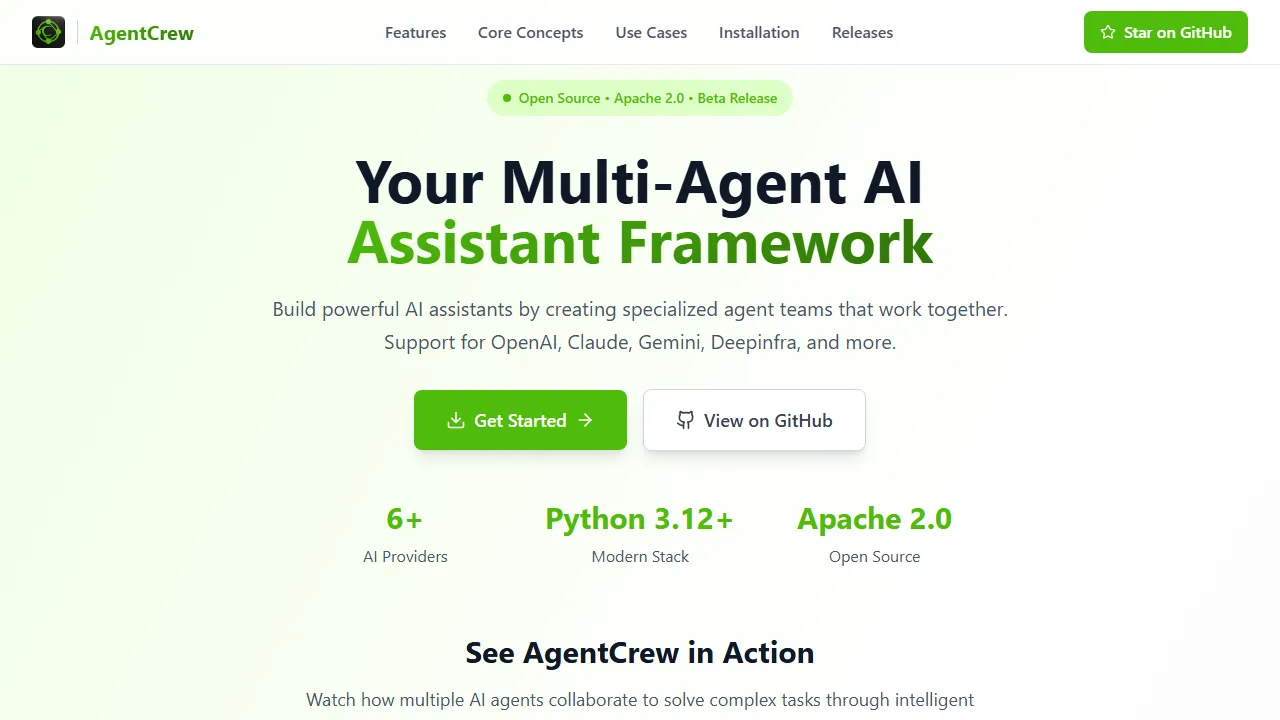 agentcrew.dev - Multi-Agent AI Framework for Risk Management screenshot