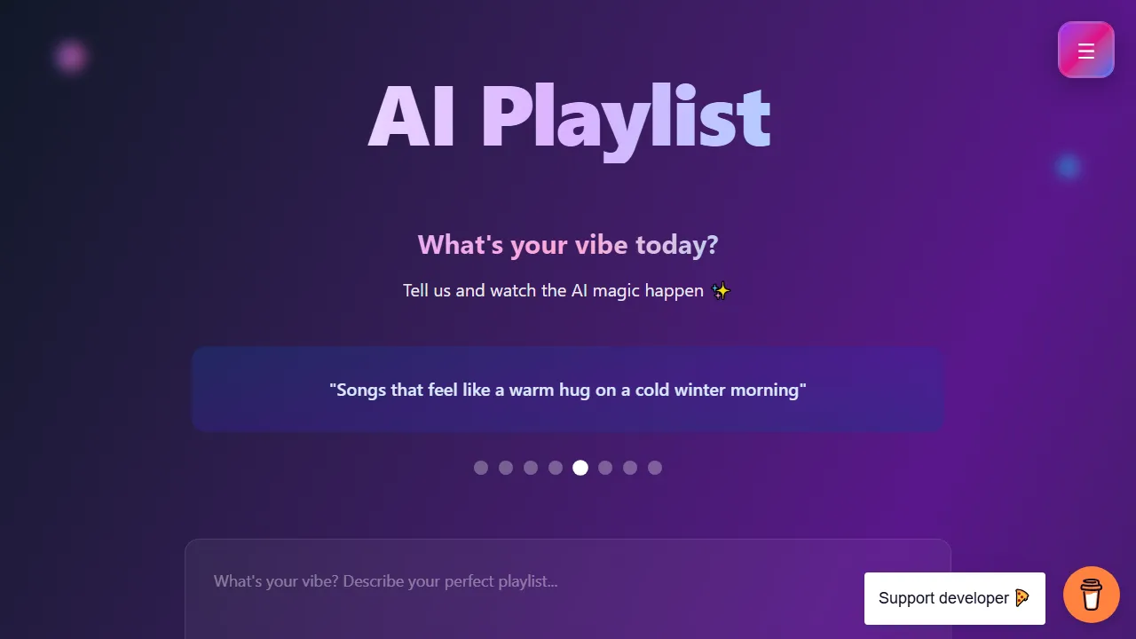 ai-playlist.com - AI Spotify Playlist Generator For Music screenshot