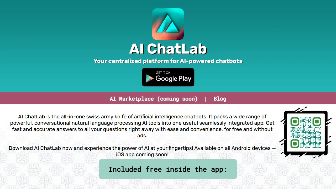 aichatlab.co - AI Chatbot Online - Artificial Intelligence Chat screenshot