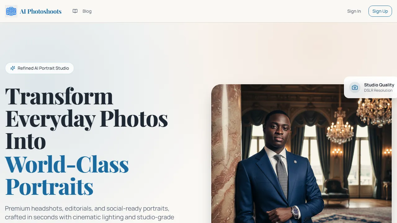 aiphotoshoots.app - AI Photo Generator For Professional Images screenshot