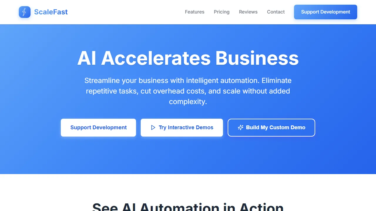 aiscalefast.com - Business Automation Platform For SMBs screenshot