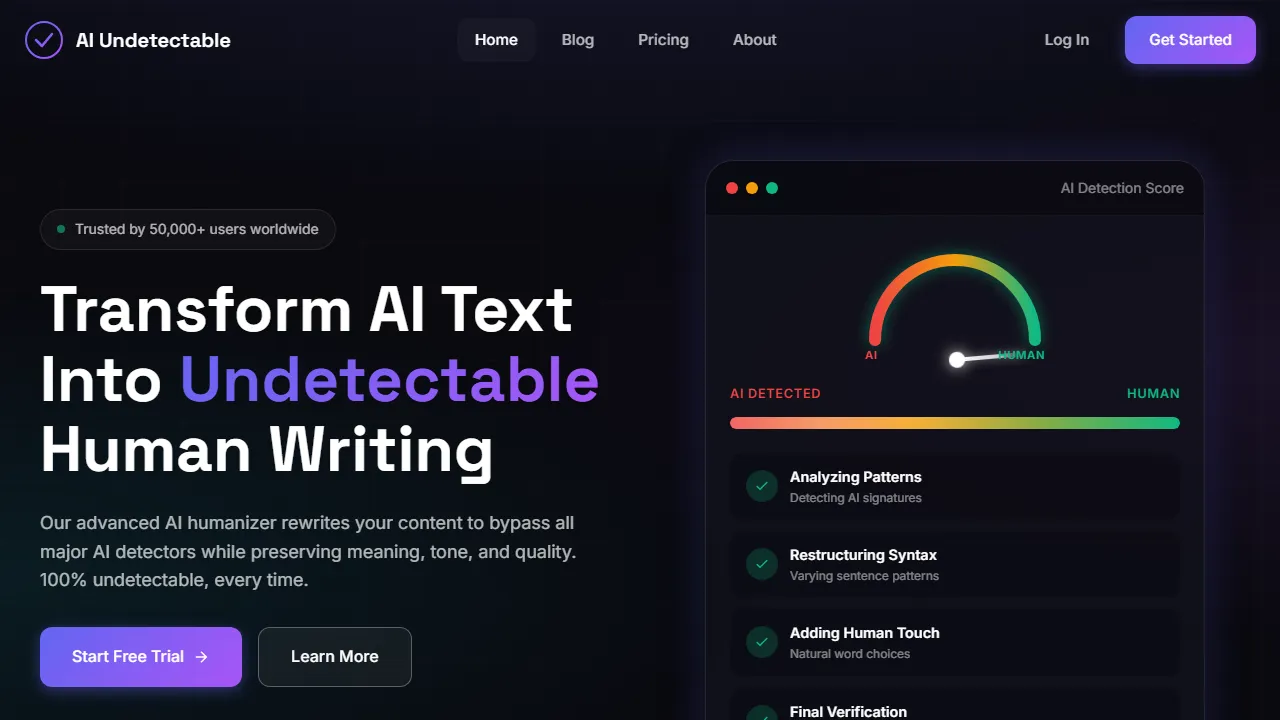 aiundetectable.com - Free AI Content Detection Resource screenshot