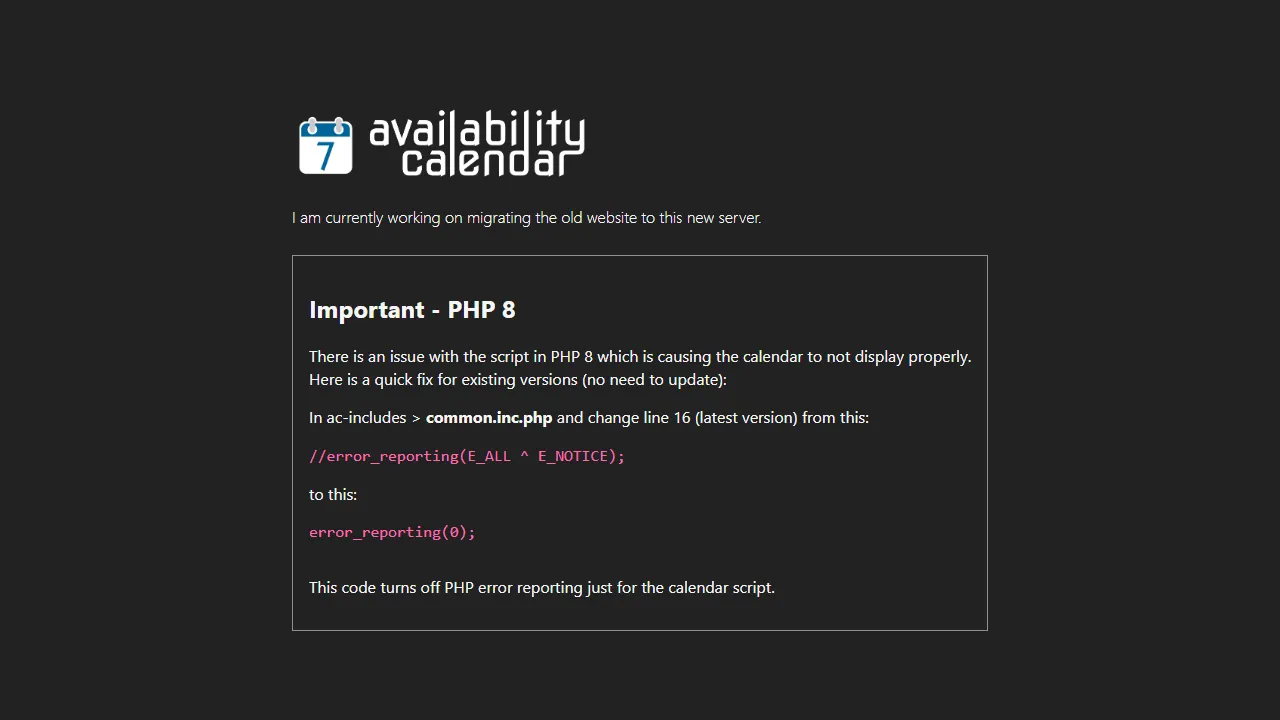 ajaxavailabilitycalendar.com - Availability Calendar for Vacation Clubs and Groups screenshot