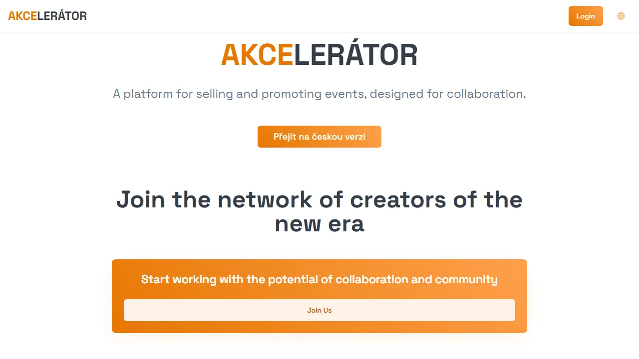 akcelerator.events - Platform for Event Creator Cooperation screenshot
