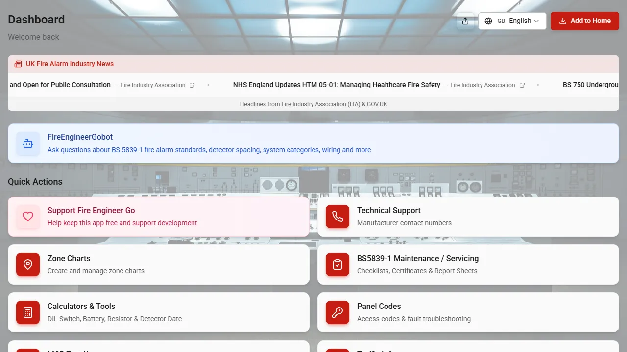 alarm-engineer-go--highgringo.replit.app - Fire Engineer App Development Support screenshot