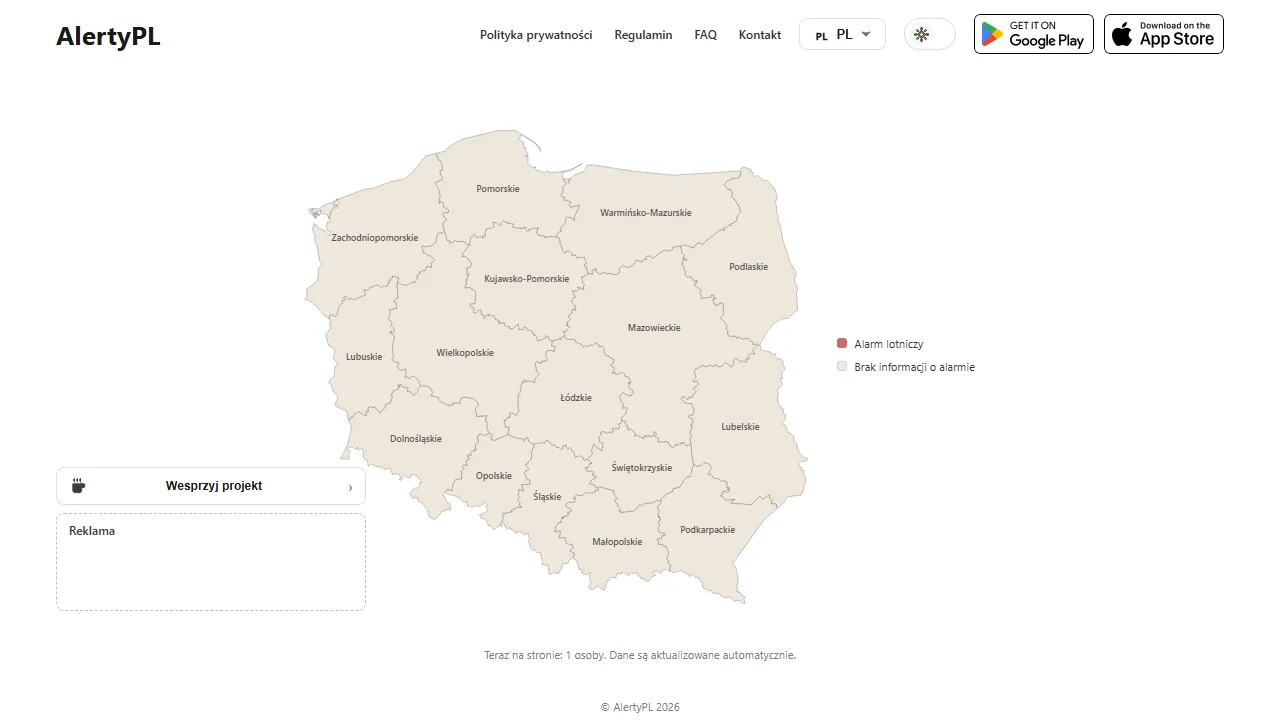 alertypl.com - Emergency Alert System for Poland Regions screenshot