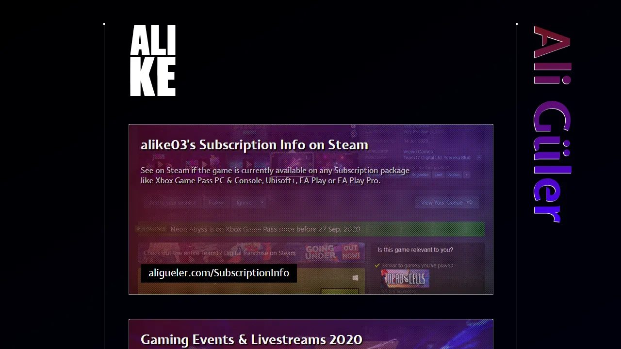 aligueler.com - Chrome Extensions and Game Tools screenshot