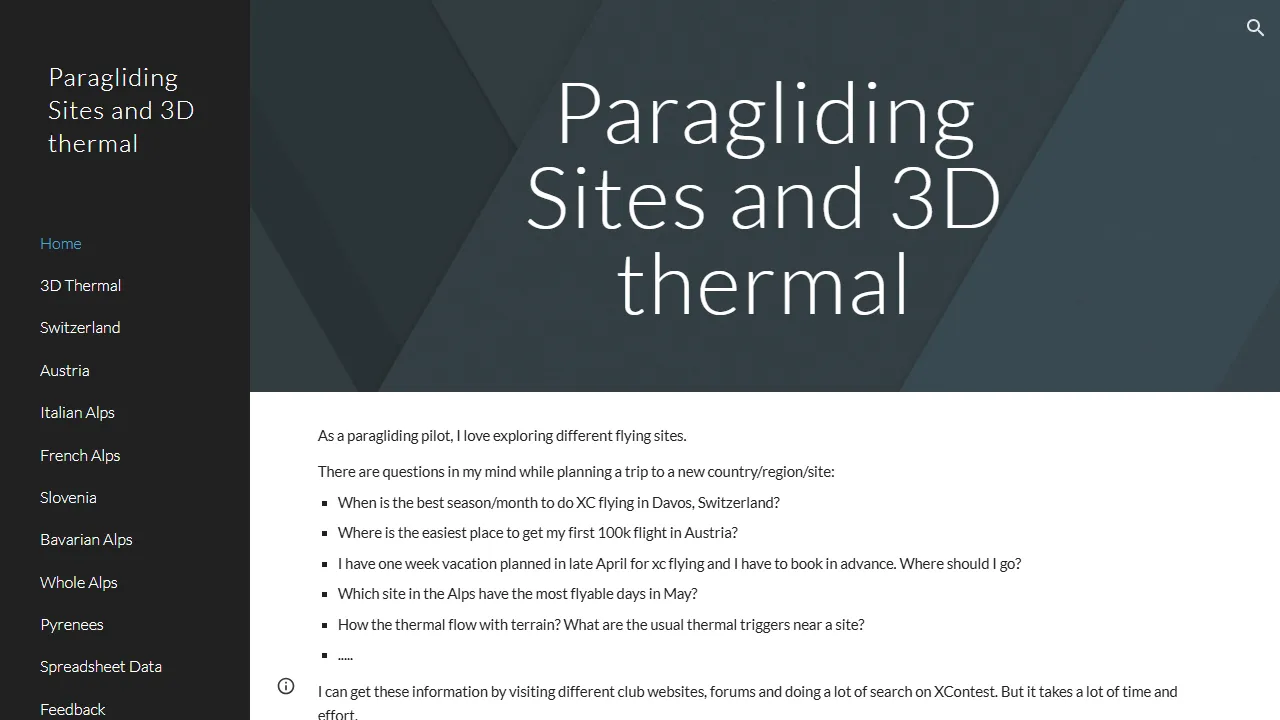 AlpsAreCalling - Paragliding Site Analysis Tool for Alps screenshot