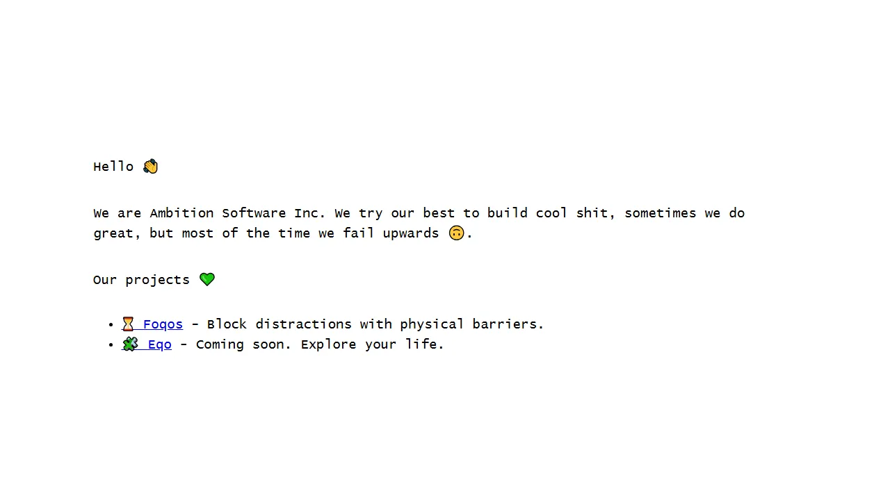 ambitionsoftware.dev - Adaptive Software Development Tools for Engineers screenshot