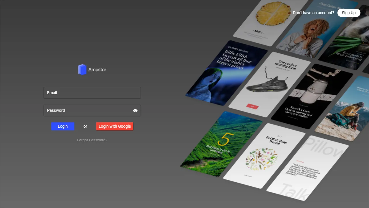 ampstor.web.app - Create Your Story Web Page Online Today screenshot
