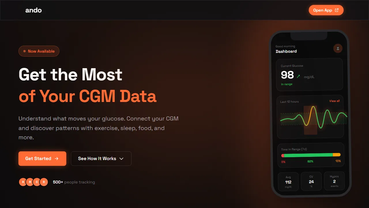 ando.care - Free Diabetes Management Tools and Resources screenshot