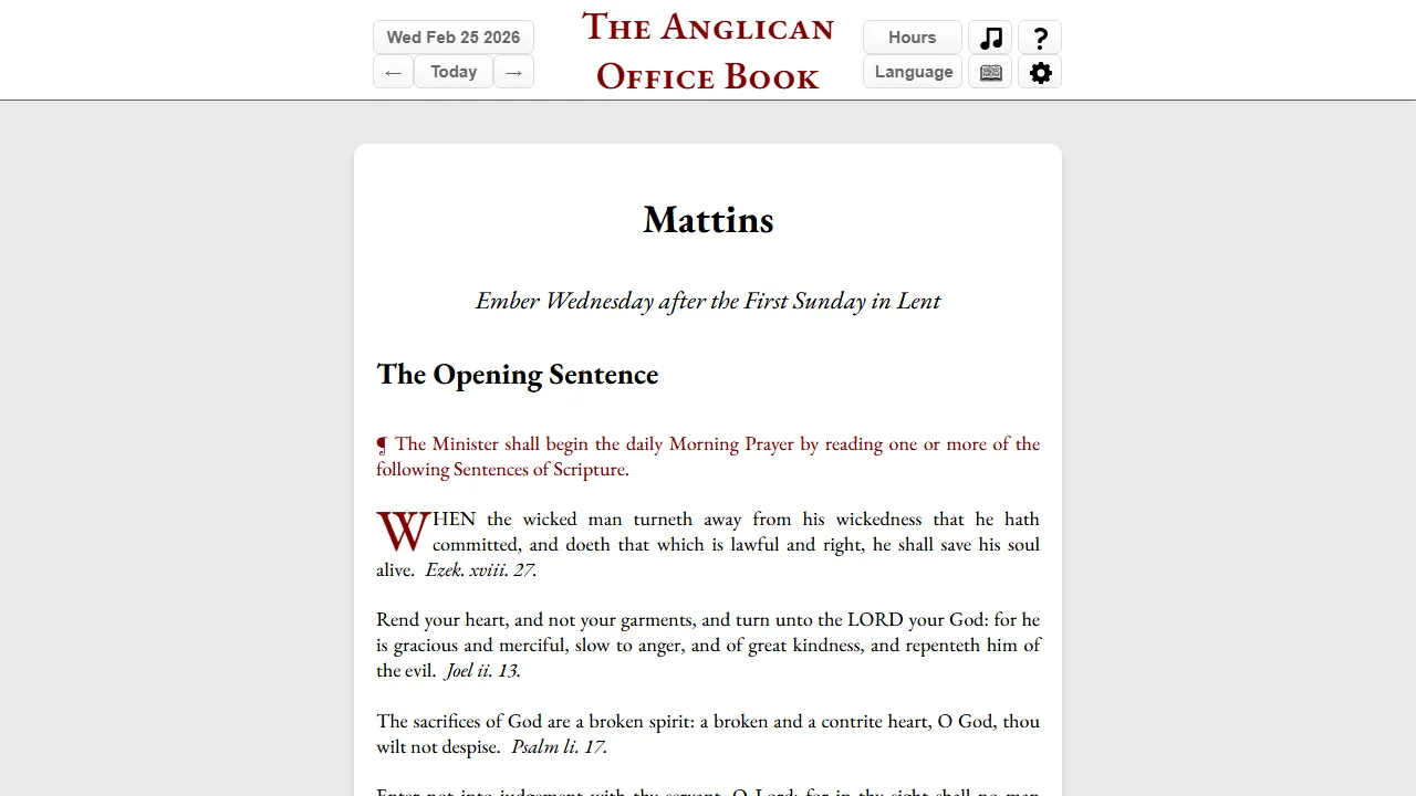 anglicanoffice.com - Prayer Time App For Christians screenshot