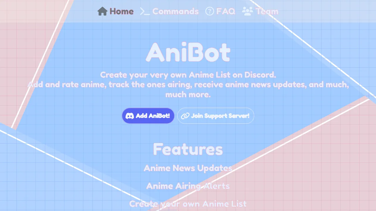 anibot.moe - Popular Discord Bot For Anime Fans screenshot