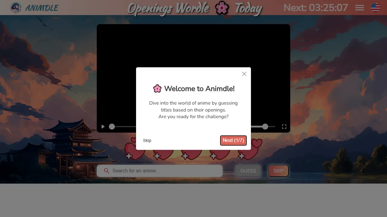 animdle.com - Guess the Anime Game Daily screenshot