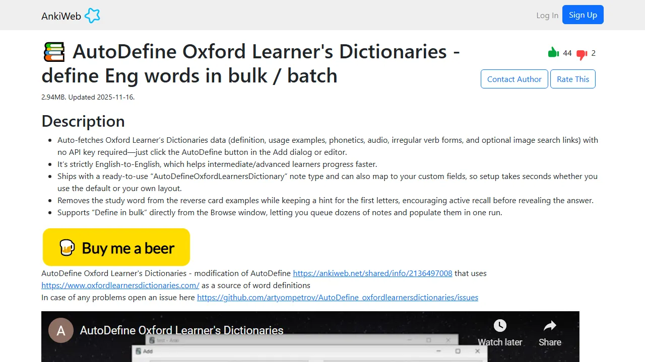 ankiweb.net - Dictionary Lookup - Look Up Words Meaning screenshot