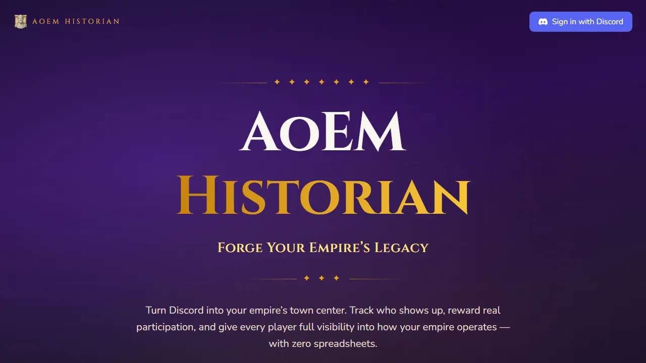 aoemhistorian.com - Free Gaming Experience Tools for Mobile screenshot