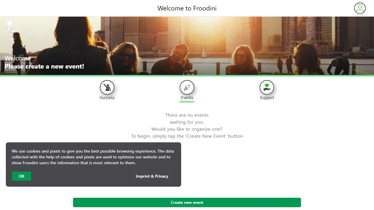 app.froodini.de - Free Wedding Planning Platform and Event List screenshot