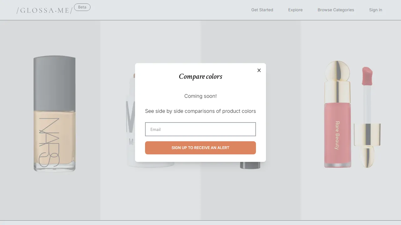 app.glossa.me - Makeup Recommendation Engine for Shoppers screenshot