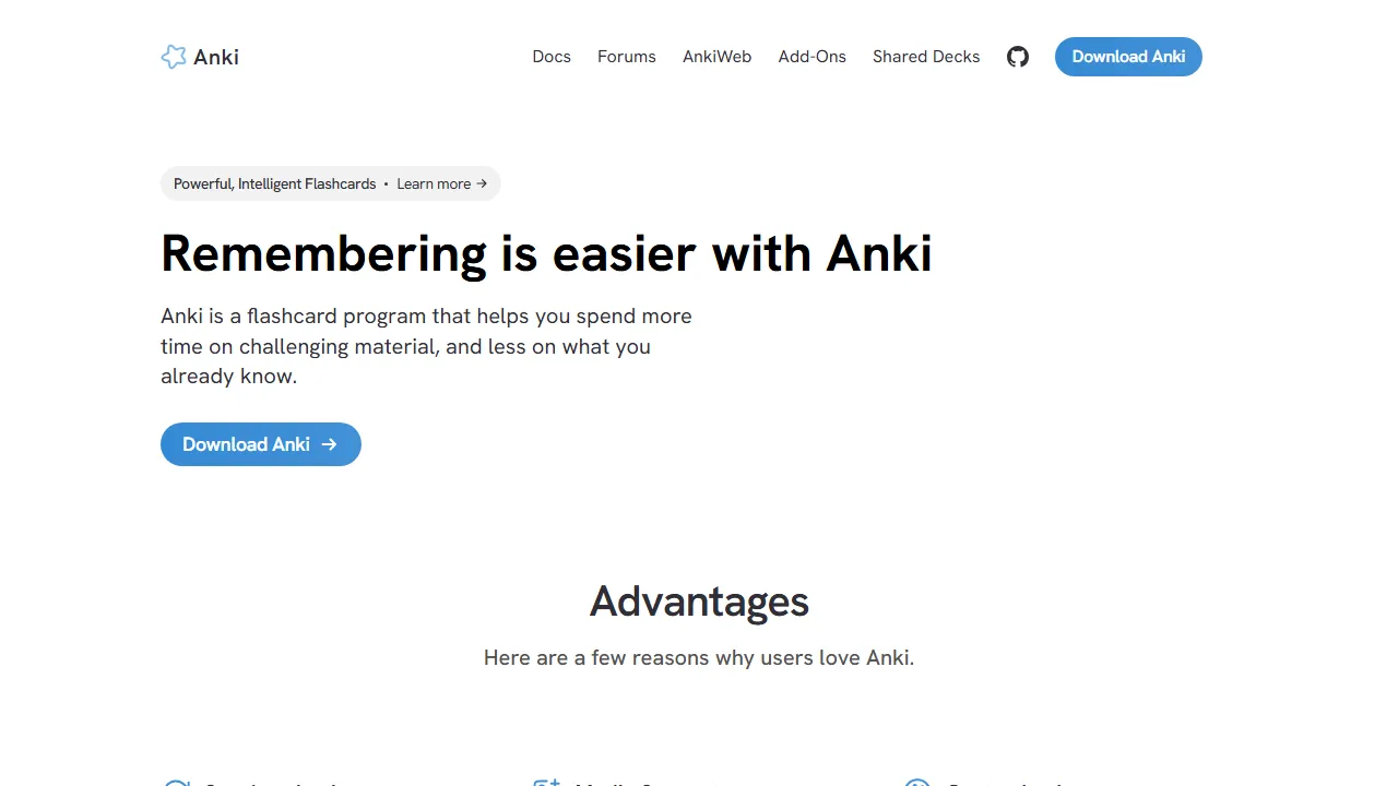 apps.ankiweb.net - Download Anki Flashcards for Exam Prep screenshot