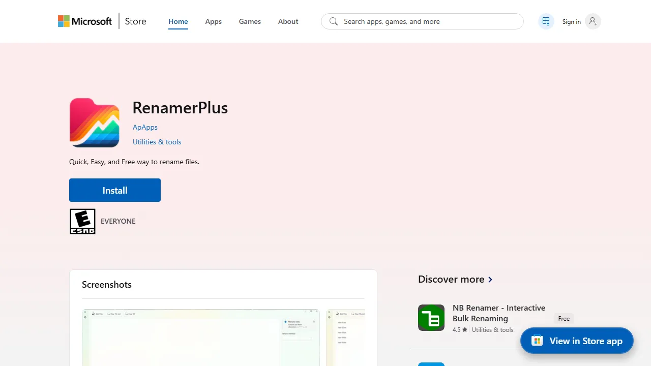 apps.microsoft.com - Free and Clean Utility Apps screenshot