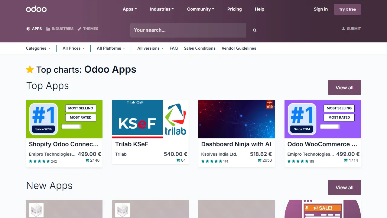 apps.odoo.com - App Marketplace Buy Me Coffee screenshot