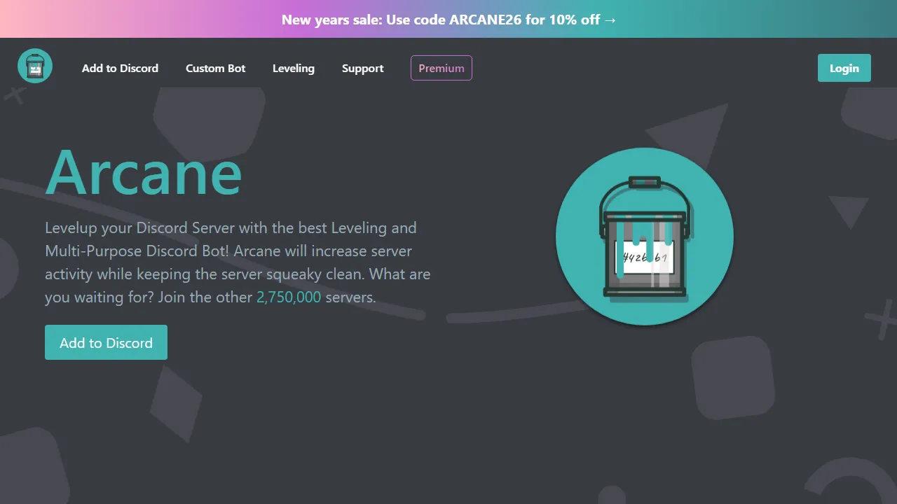 arcane.bot - Discord Bot for Leveling and Moderation screenshot