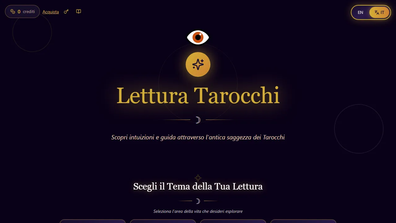 arcanimisteriosi.com - AI Powered Tarot Readings Online screenshot