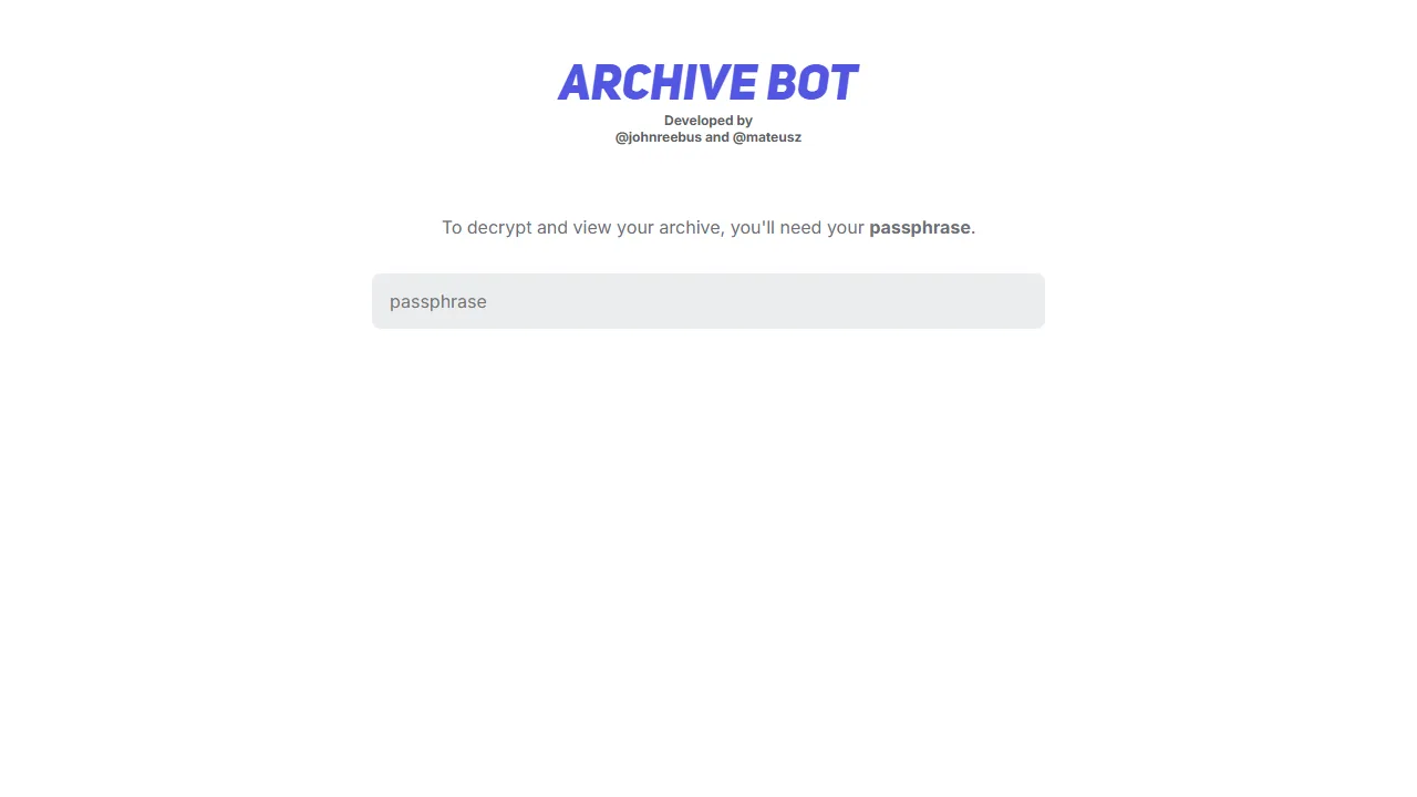 archive-bot.net - Discord Archive Bot for Server Message History screenshot