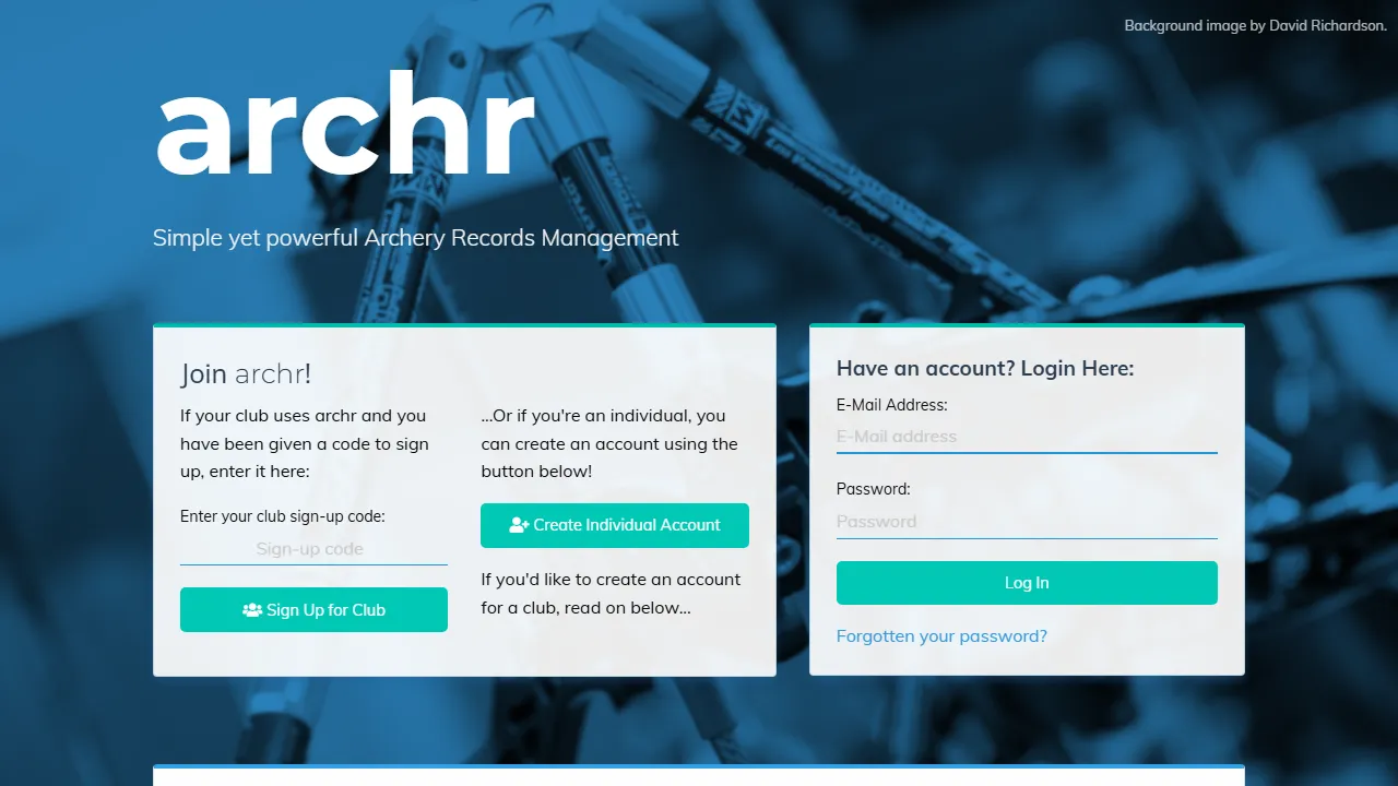 archr.net - Golf Handicap Calculator Online screenshot