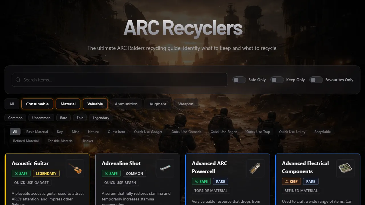 arcrecycler.vercel.app - Web Application Catalog: Find Your App screenshot