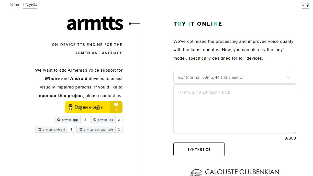 armtts.online - AI Voice Generator - Speech To Voice screenshot