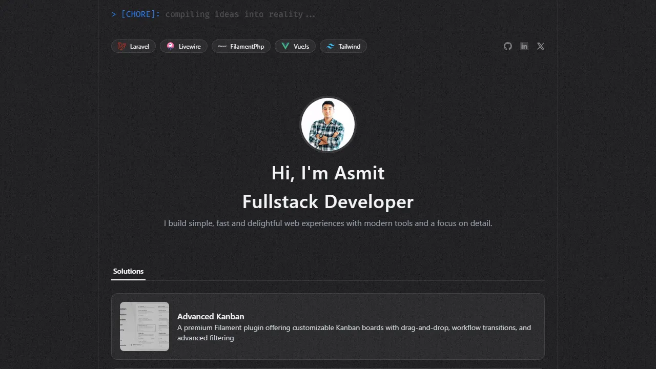 asmit.info.np - Developer Tools and Admin Panel Solutions screenshot
