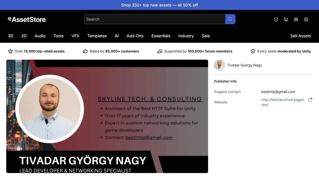 assetstore.unity.com - Unity Asset Store Publisher Networking Solutions screenshot