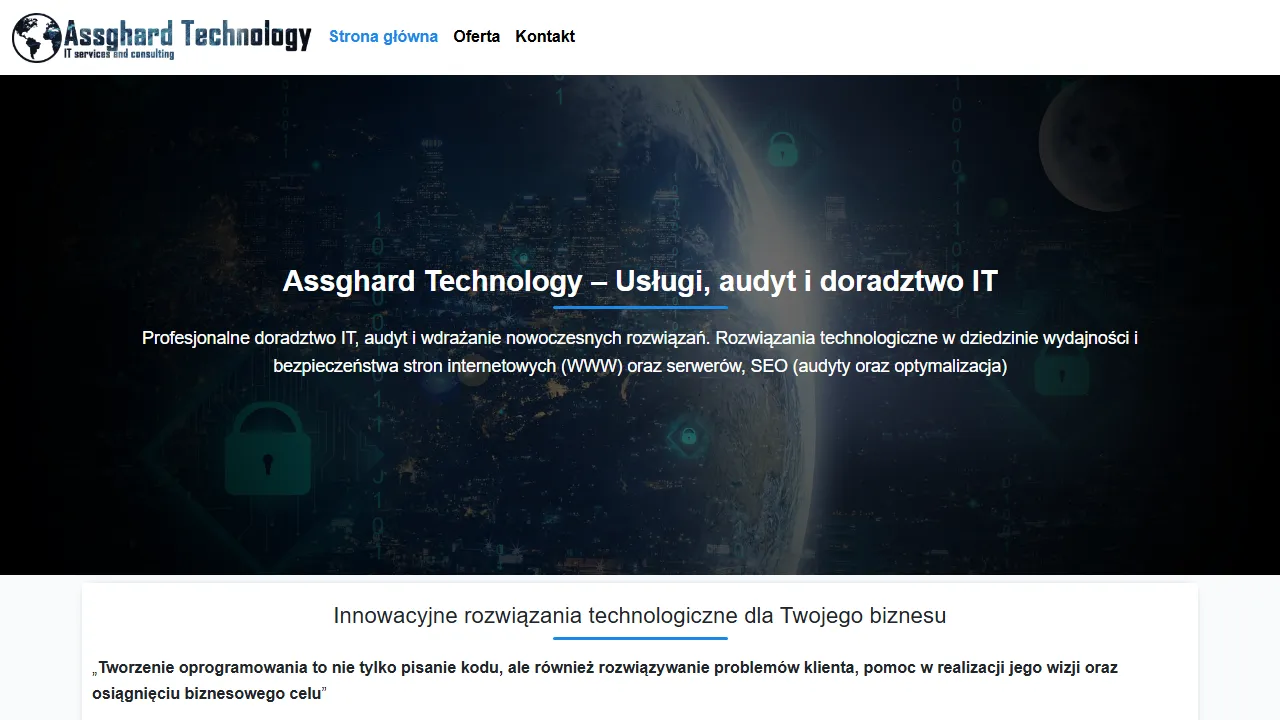 assghard-technology.pl - Managed IT Services and Consulting Solutions screenshot