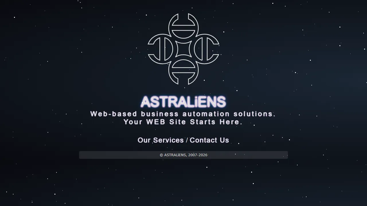 astraliens.net - Web-Based Company Automation Solutions screenshot