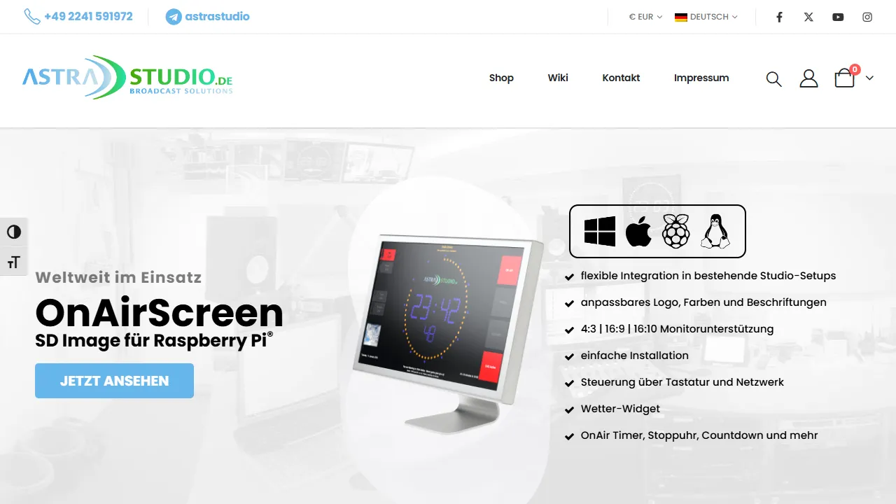 astrastudio.de - Screen Sharing Support and Updates screenshot