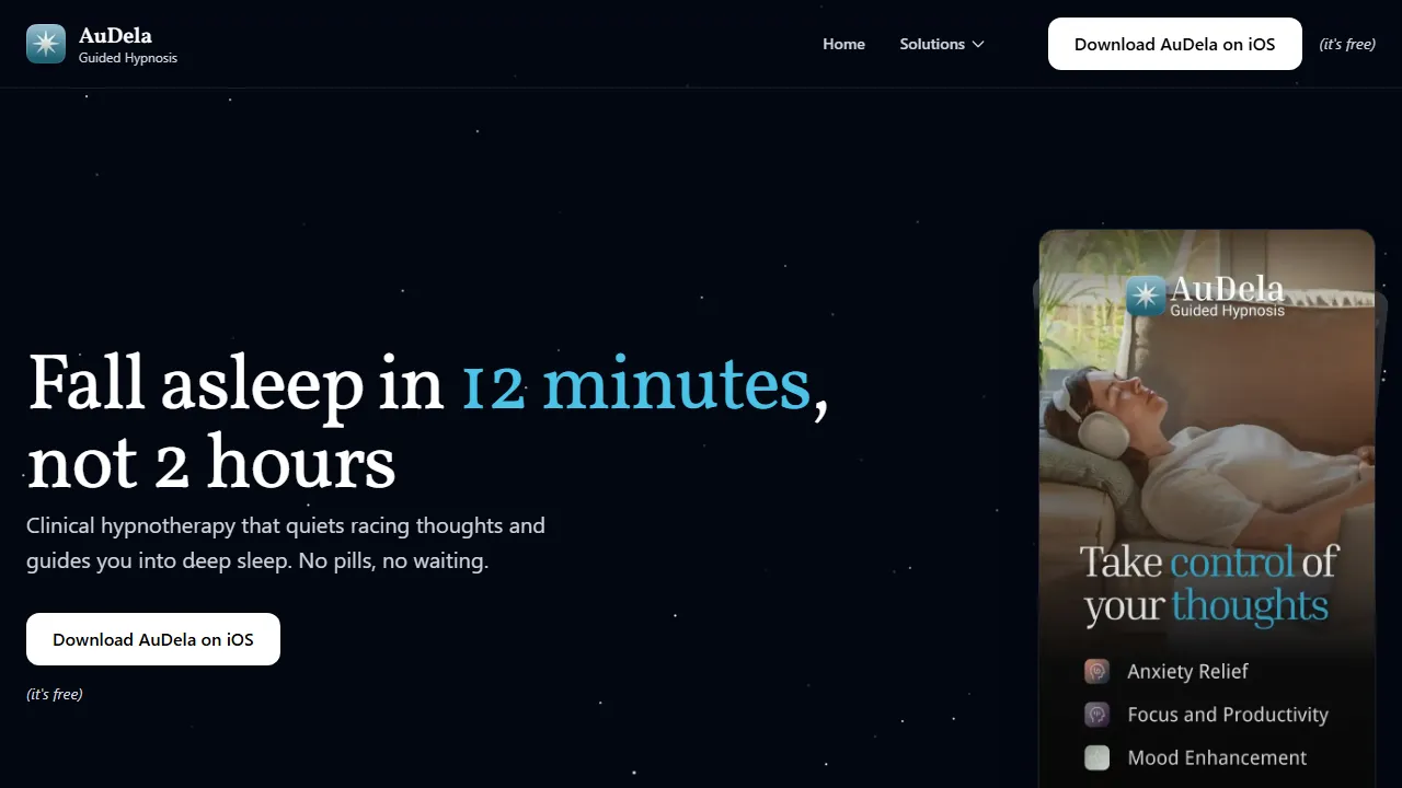 audelapp.com - Personalized Self-Help Audiobooks for Mental Wellness screenshot