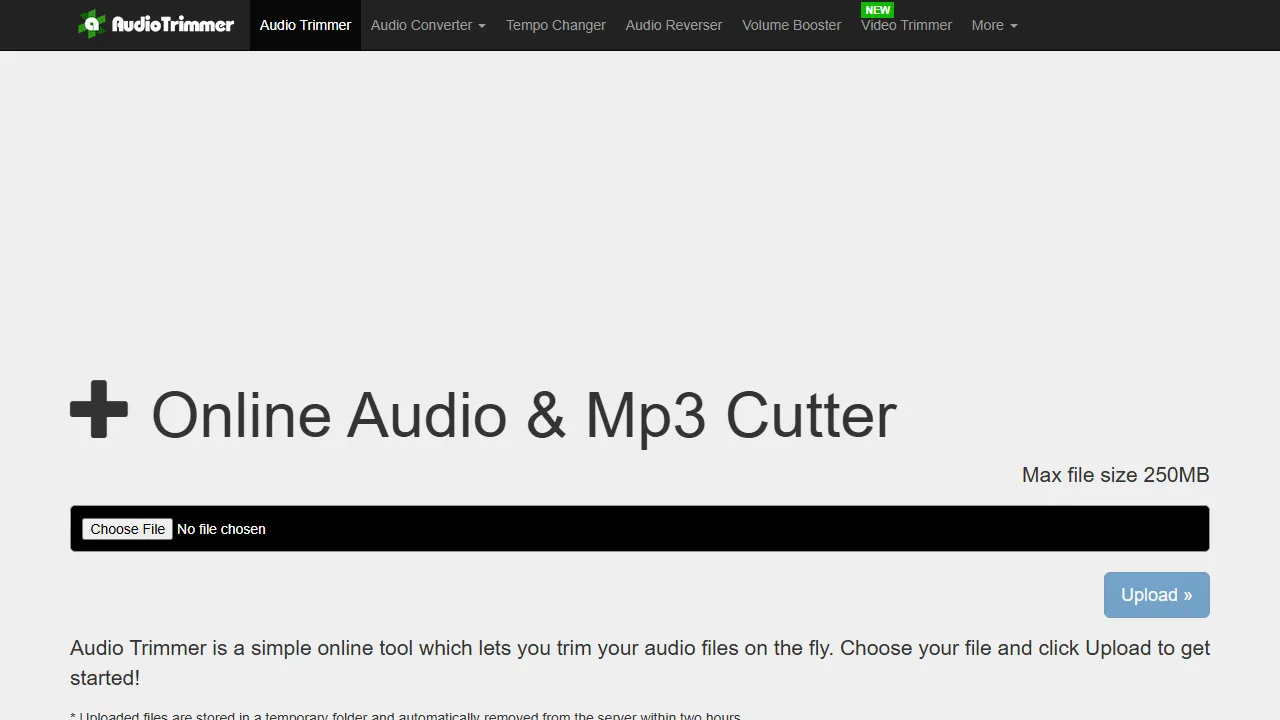 audiotrimmer.com - Free Online MP3 Editor screenshot